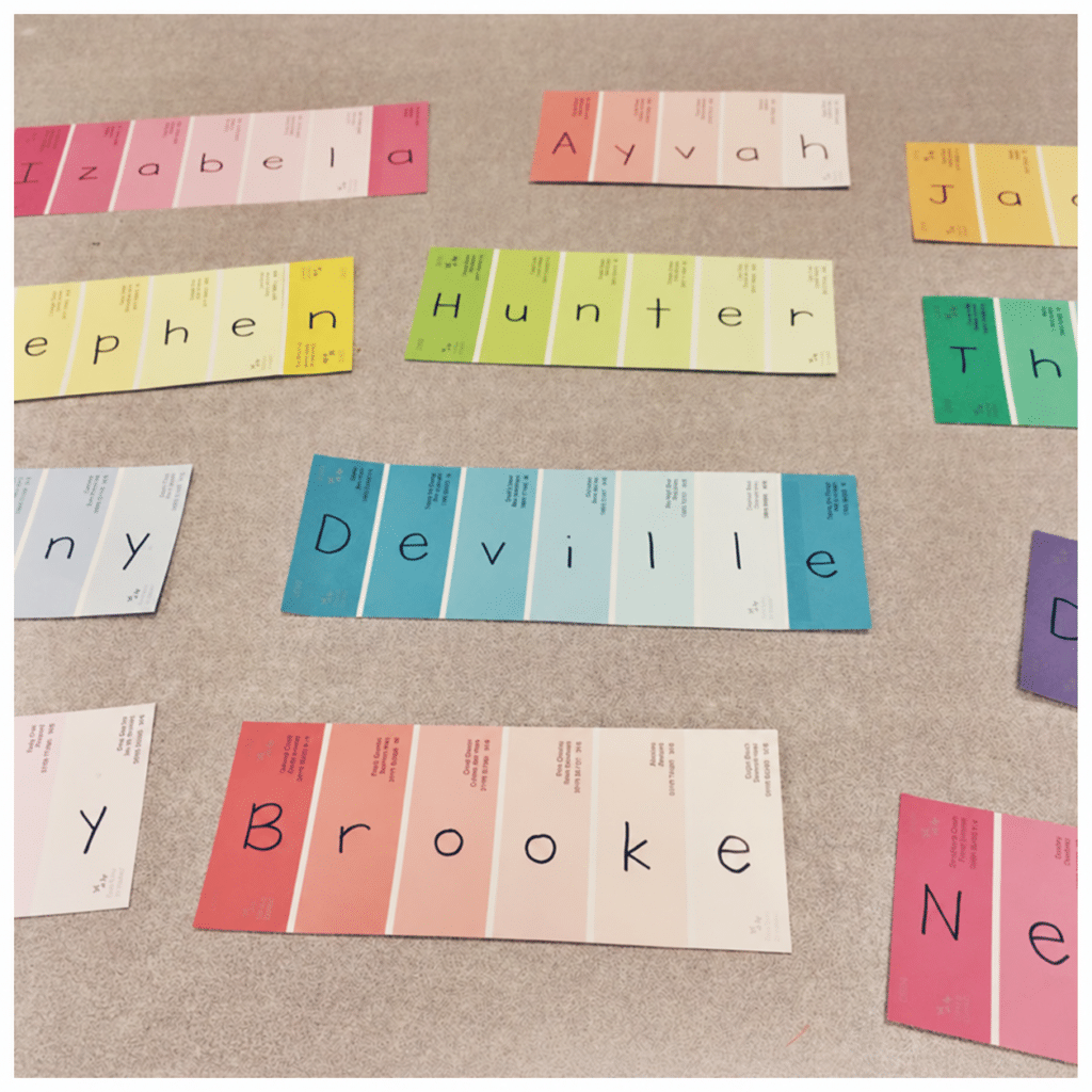 Paint Chip Names for Comparing Length