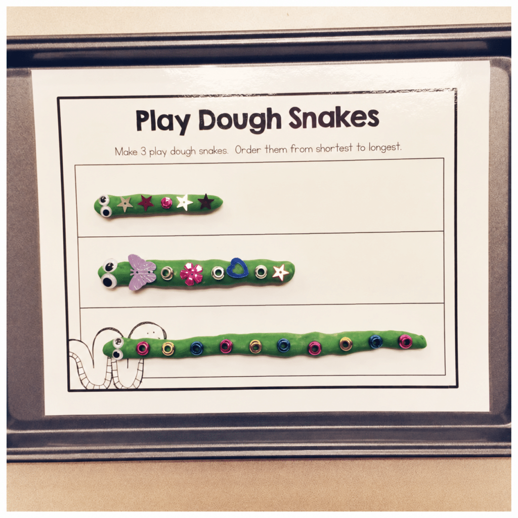Decorated Play Dough Snakes