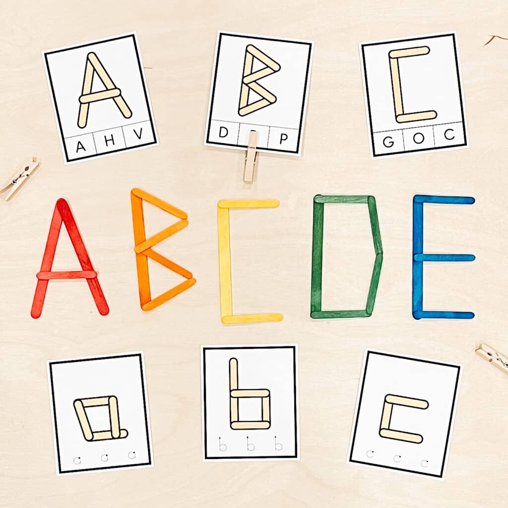 Popsicle Stick Letter Building Centre