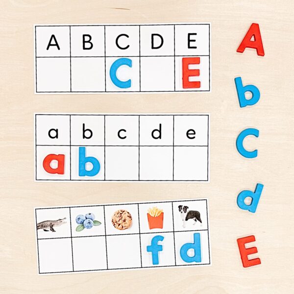 alphabet matching centre alphabet centre ideas