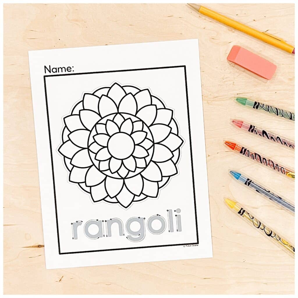 Diwali Rangoli Colour and Trace