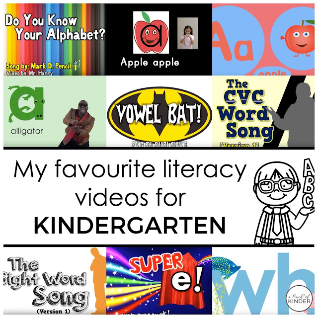 My Favourite Literacy Videos for Kindergarten