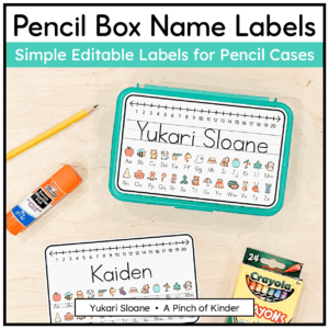 Pencil Box Name Labels Cover