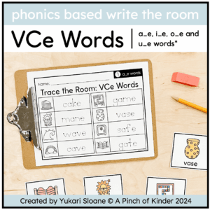 Phonics Based Write the Room VCe Words