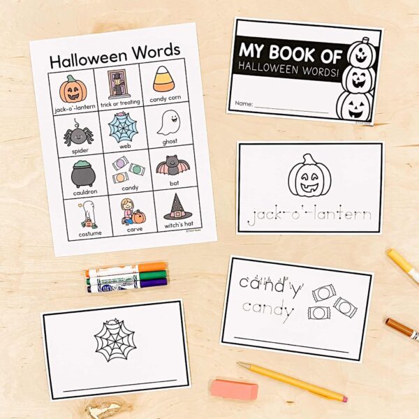 halloween mini book and word chart halloween mini book and word chart