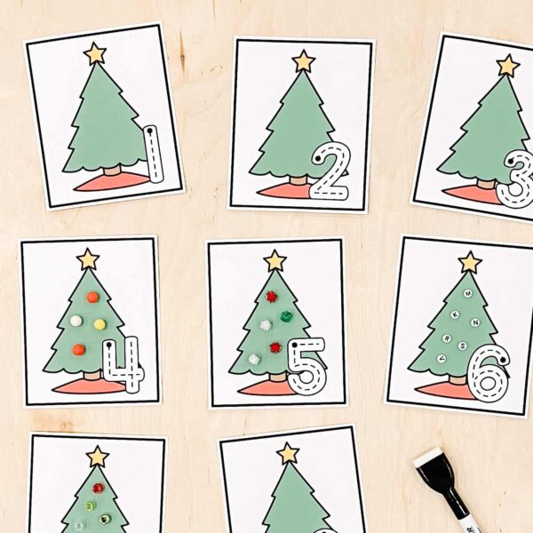 Christmas Tree Trace and Decorate - Math Center Christmas Tree Trace and Decorate - Math Center