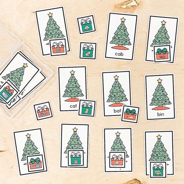 Christmas Tree and Presents CVC Read and Match Centre Christmas Tree and Presents CVC Read and Match Centre
