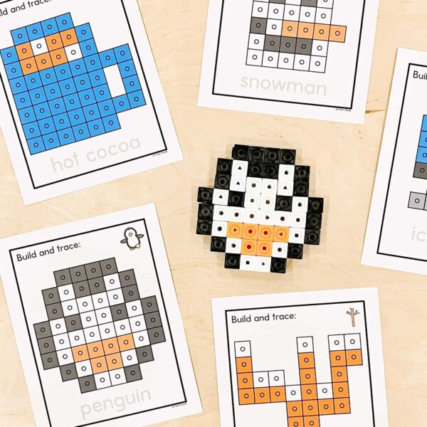 Snap Cube Winter Pictures - Kindergarten Fine Motor Center Snap Cube Winter Pictures - Kindergarten Fine Motor Center