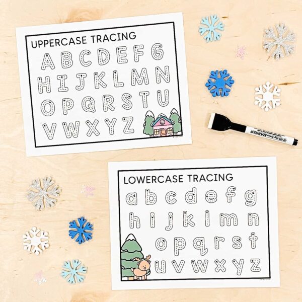 Winter Themed Letter Formation Practice Sheets Winter Themed Letter Formation Practice Sheets