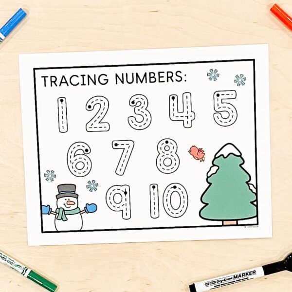 Winter Themed Number Formation Printable Winter Themed Number Formation Printable