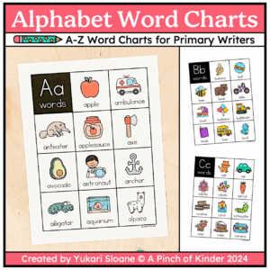 Alphabet Word Charts Cover
