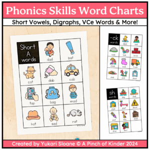 Phonics Skills Word Charts Cover