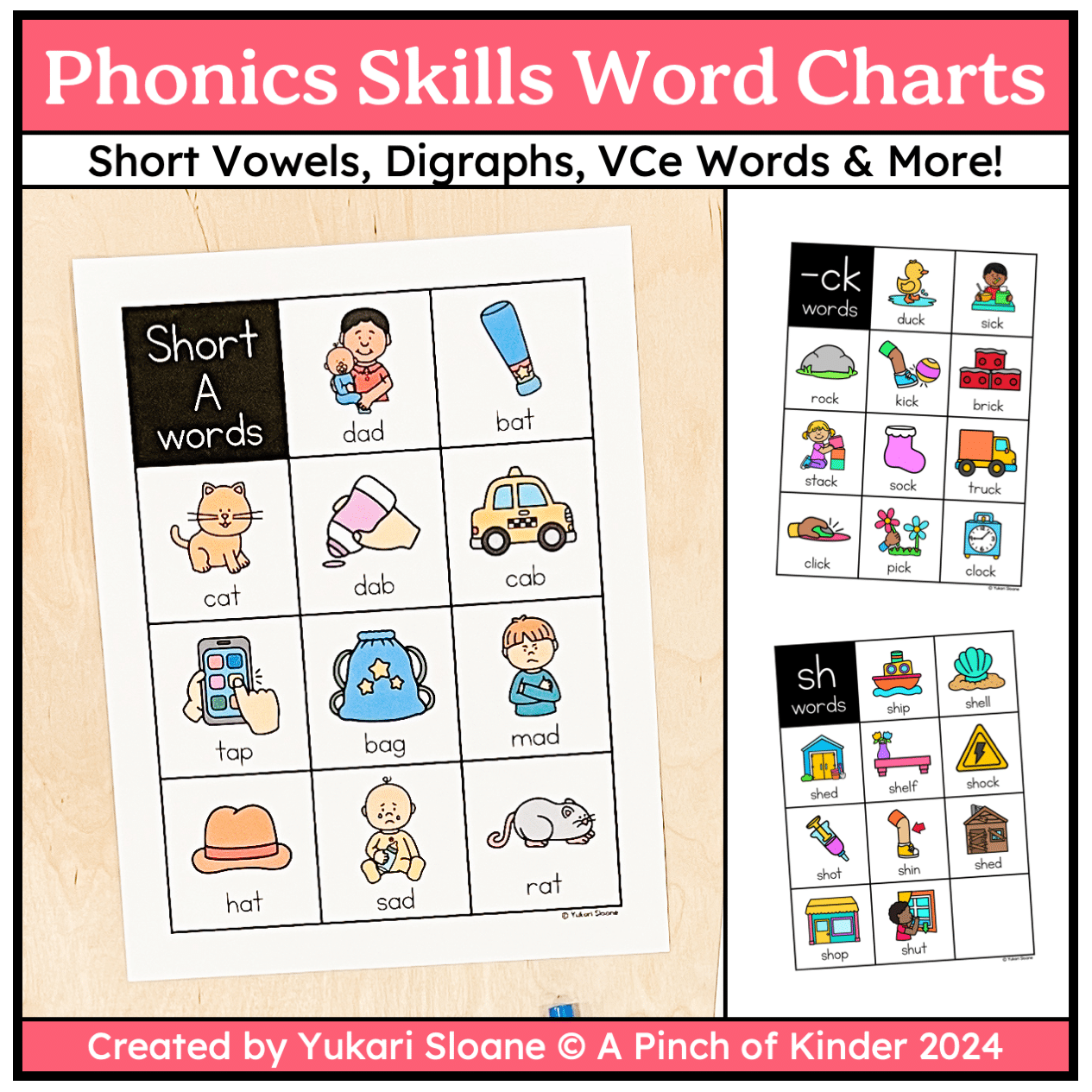 Phonics Skills Word Charts Cover