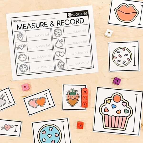 Valentine Day's Measure and Record Non-Standard Measurement Center Valentine Day's Measure and Record Non-Standard Measurement Center