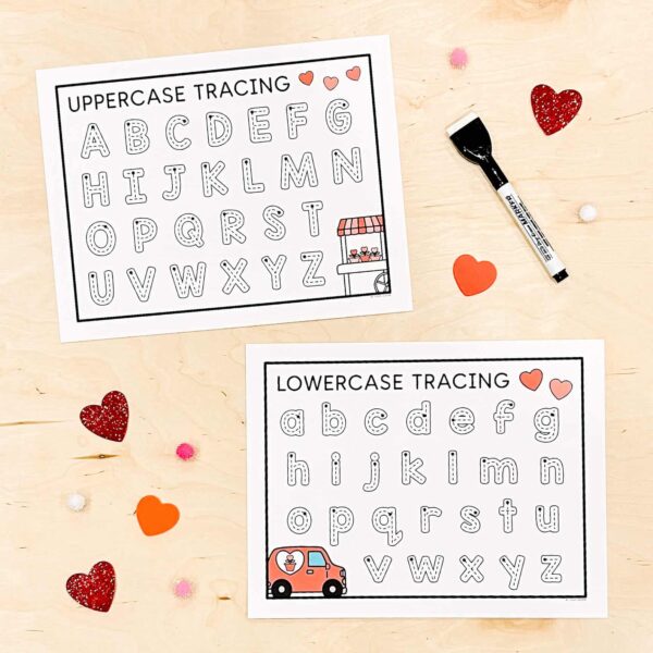 Valentine Day's Uppercase and Lowercase Tracing Valentine Day's Uppercase and Lowercase Tracing