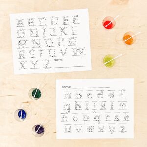 FREE Cotton Swab Letter Formation Printables