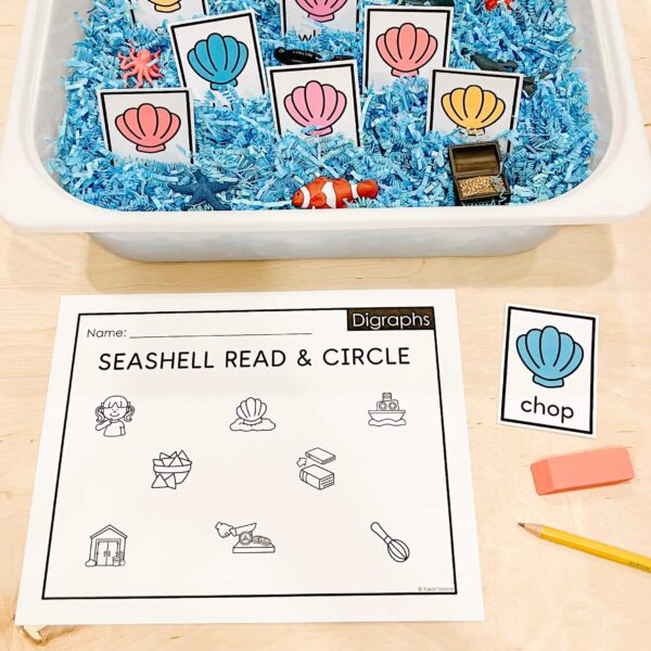 Seashell Read & Circle Summer Themed Digraph Center Seashell Read & Circle Summer Themed Digraph Center