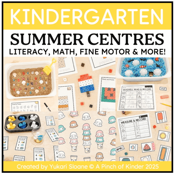 Summer Centres Cover Kindergarten Summer Centres Cover