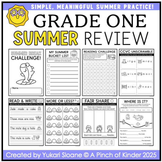 Grade One Summer Review Cover