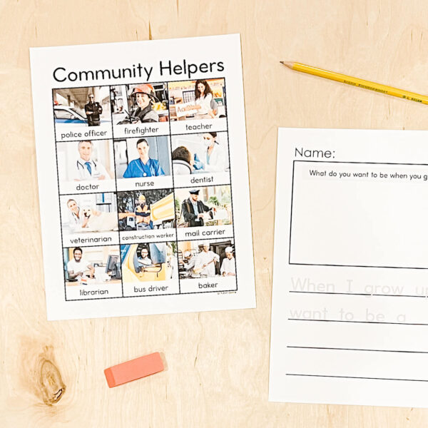 Community Helpers Word Chart and Writing Paper Community Helpers Word Chart and Writing Paper
