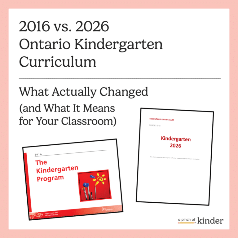2016 vs 2026 Ontario Kindergarten Curriculum What Actually Changed
