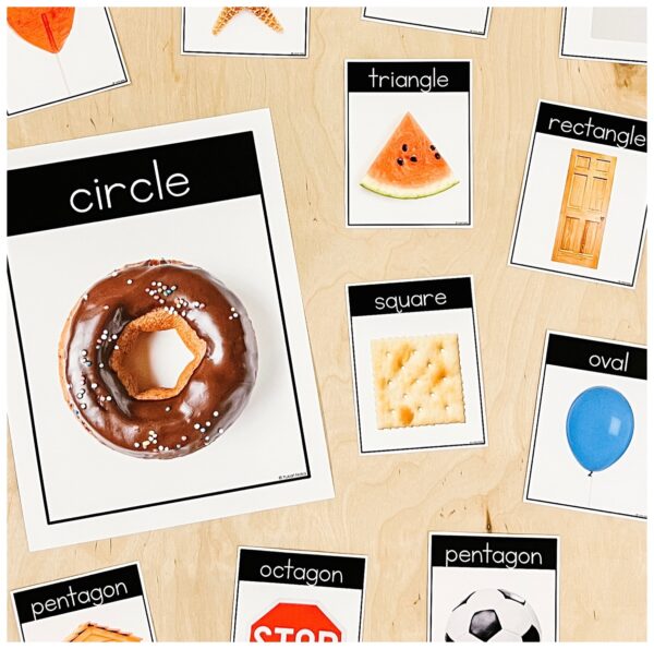 2D Shapes for Kindergarten 07 Real-life 2D shape posters for Kindergarten math