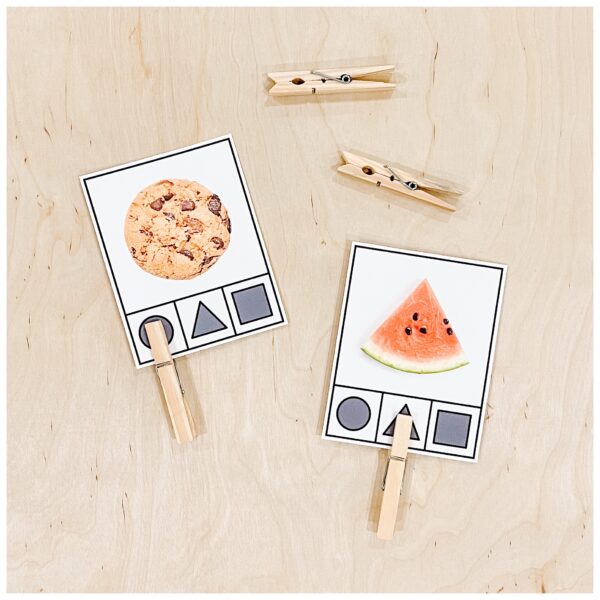 2D Shapes for Kindergarten 08 Real-life 2D shape clip cards for Kindergarten