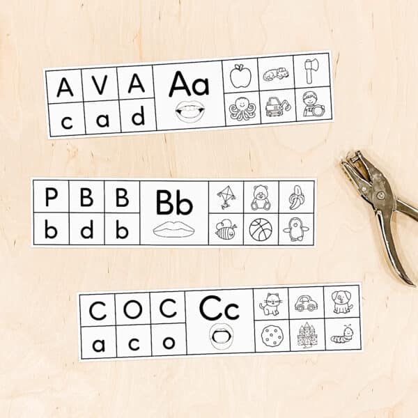 Alphabet Find and Punch Cards Alphabet Find and Punch Cards