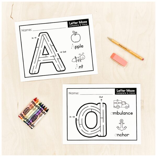 Alphabet Letter Mazes 1 Alphabet Letter Mazes 1