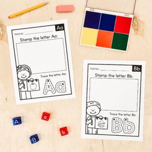 Alphabet Stamp and Trace Worksheets