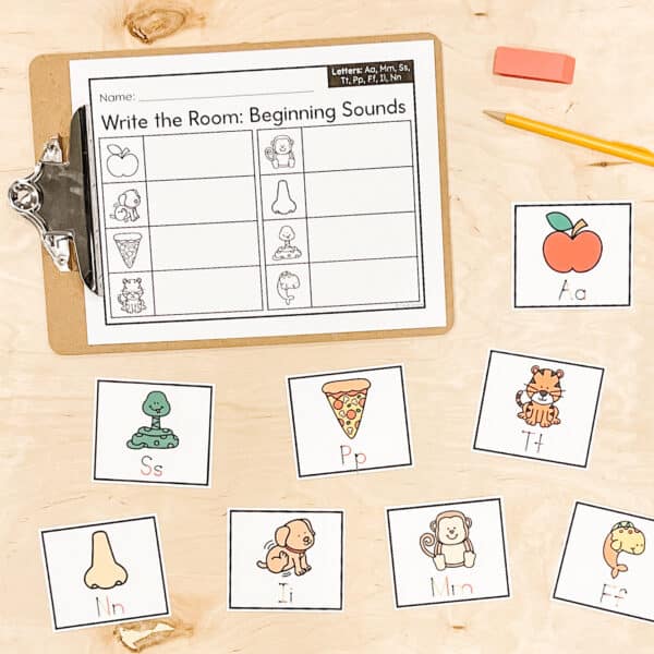 Beginning Sounds Write the Room 3 Beginning Sounds Write the Room 3