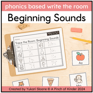 Beginning Sounds Write the Room Cover