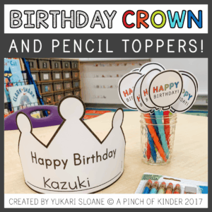 Birthday Crown & Pencil Toppers | Printable Student Birthday Hat Cover