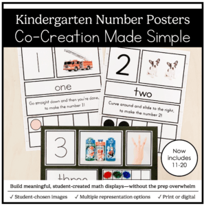 Co-Created Number Posters for Kindergarten (1–20) | Google Slides™ + Print Cover