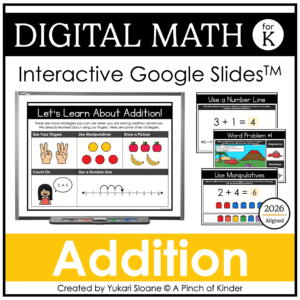 Digital Math for Kindergarten Addition Cover