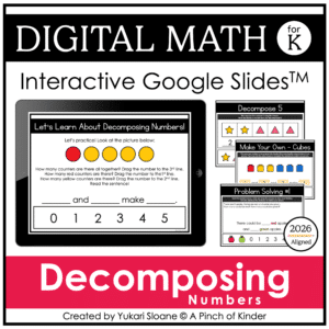 Digital Math for Kindergarten Decomposing Numbers Cover