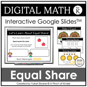 Digital Math for Kindergarten Equal Share Cover