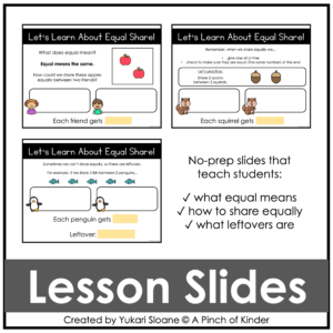 Digital Math for Kindergarten Equal Share Thumbnail 1
