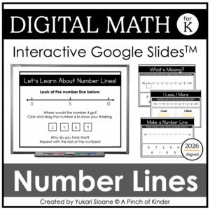 Digital Math for Kindergarten Number Lines Cover