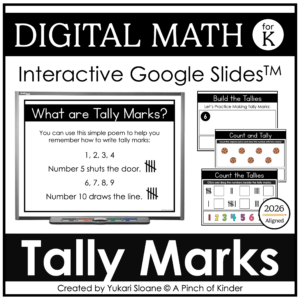 Digital Math for Kindergarten Tally Marks Cover