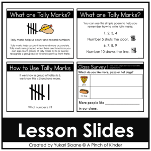Digital Math for Kindergarten Tally Marks Thumbnail 1