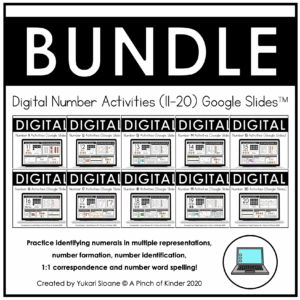 Digital Number Activities 11-20 Bundle Cover