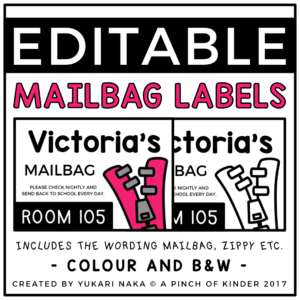 Editable Mailbag Labels #1 Cover