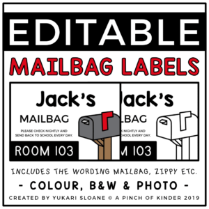 Editable Mailbag Labels #2 | Mail Bag, Zippy & Communication Bag Labels Cover