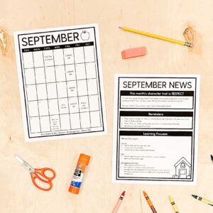 Editable Monthly Calendars & Newsletters | August 2026–June 2027 Thumbnail 1