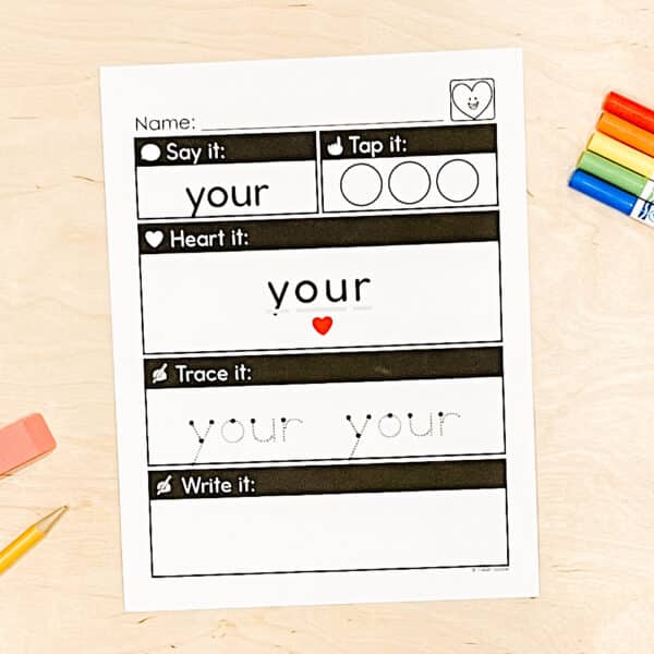 Heart Word Practice Sheets Grade One 1 Heart Word Practice Sheets Grade One 1