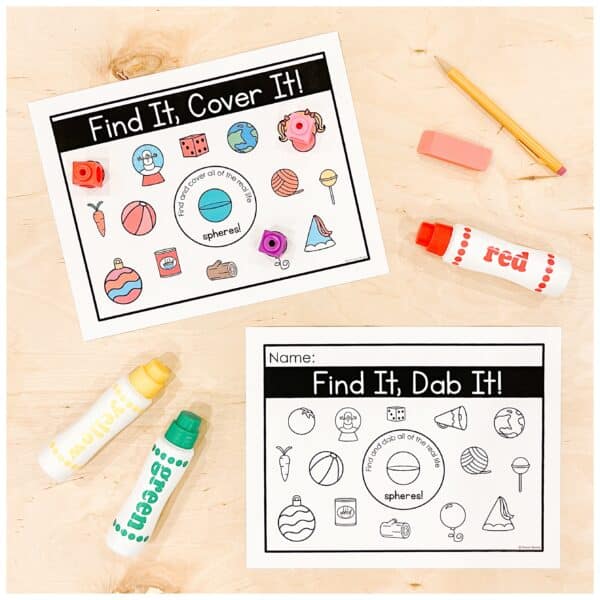 Kindergarten 3D Figures Lessons & Centres 3 Kindergarten 3D Figures Lessons & Centres 3