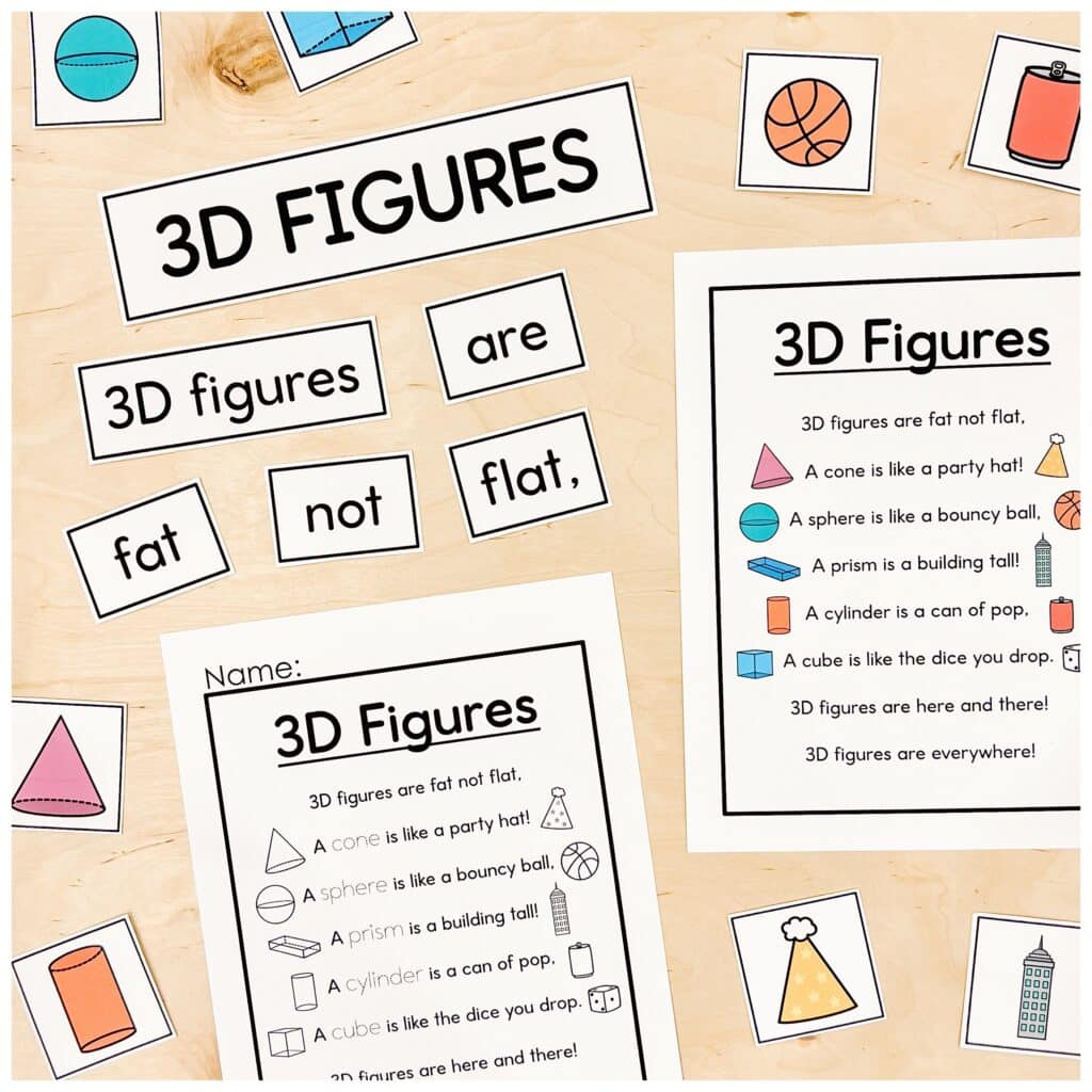 Kindergarten 3D Figures Lessons & Centres 8