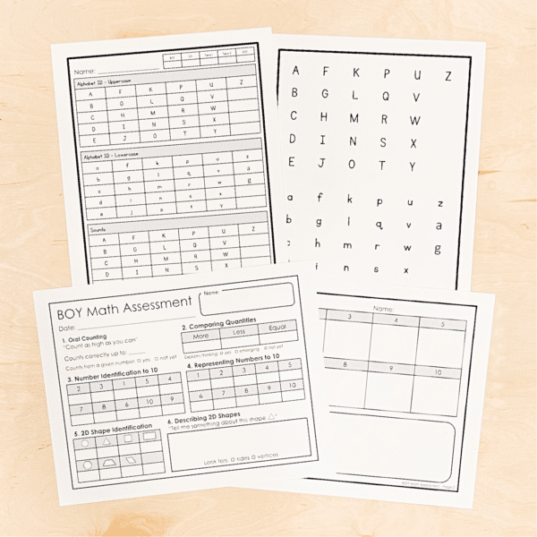 Kindergarten Back to School Forms and Assessments 2 Kindergarten Back to School Forms and Assessments 2