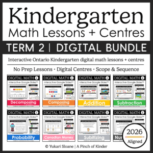 Kindergarten Digital Math Bundle Term 2 Cover